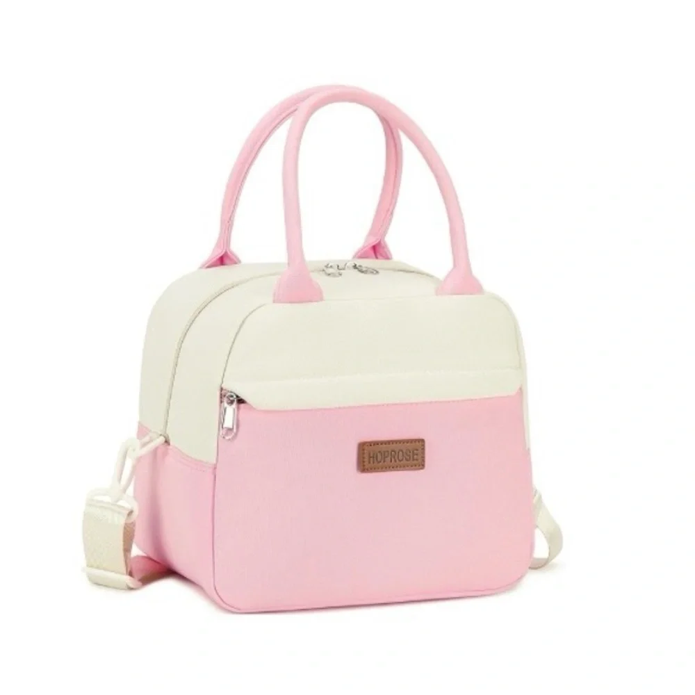 Pink and Cream Women's cooler lunch bag Pretty on Pink Collection.